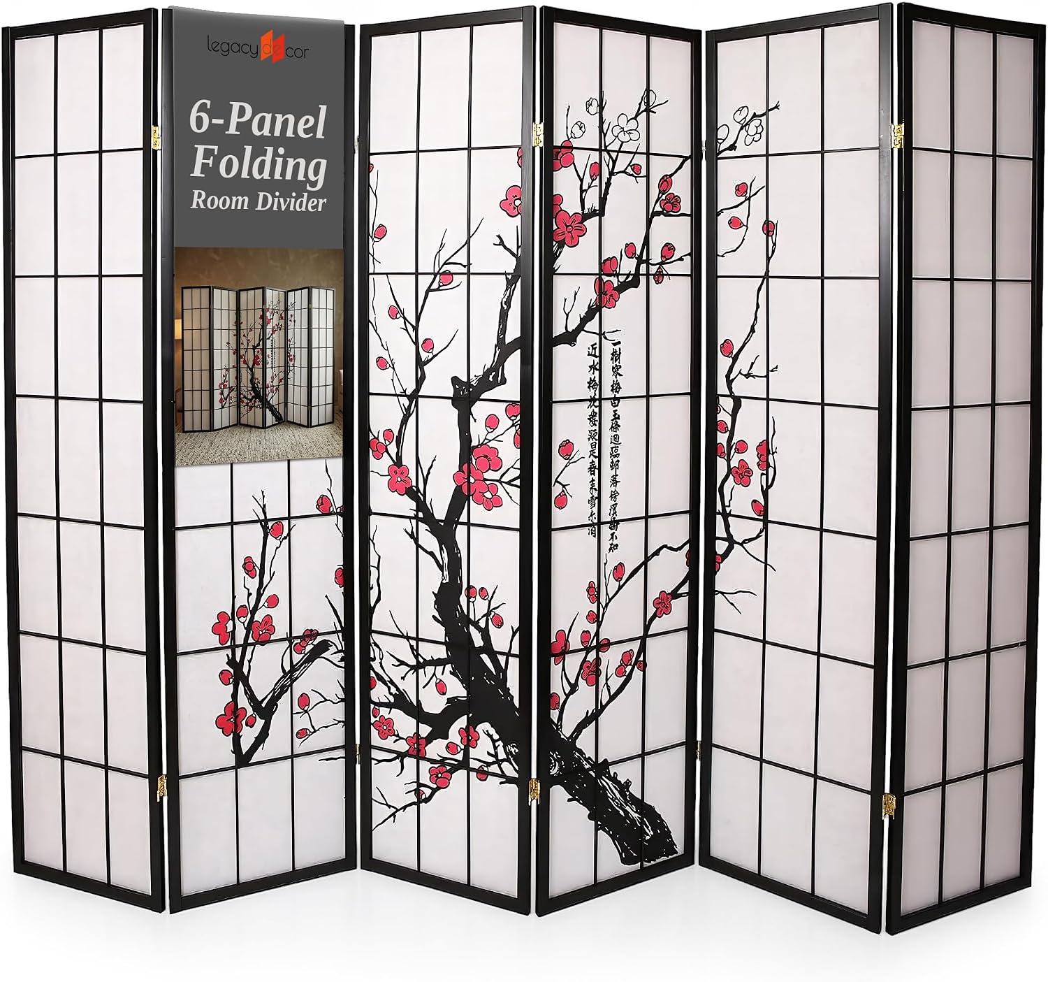 Шестипанельная ширма-перегород – обзор и цена Shoji Screen Divider