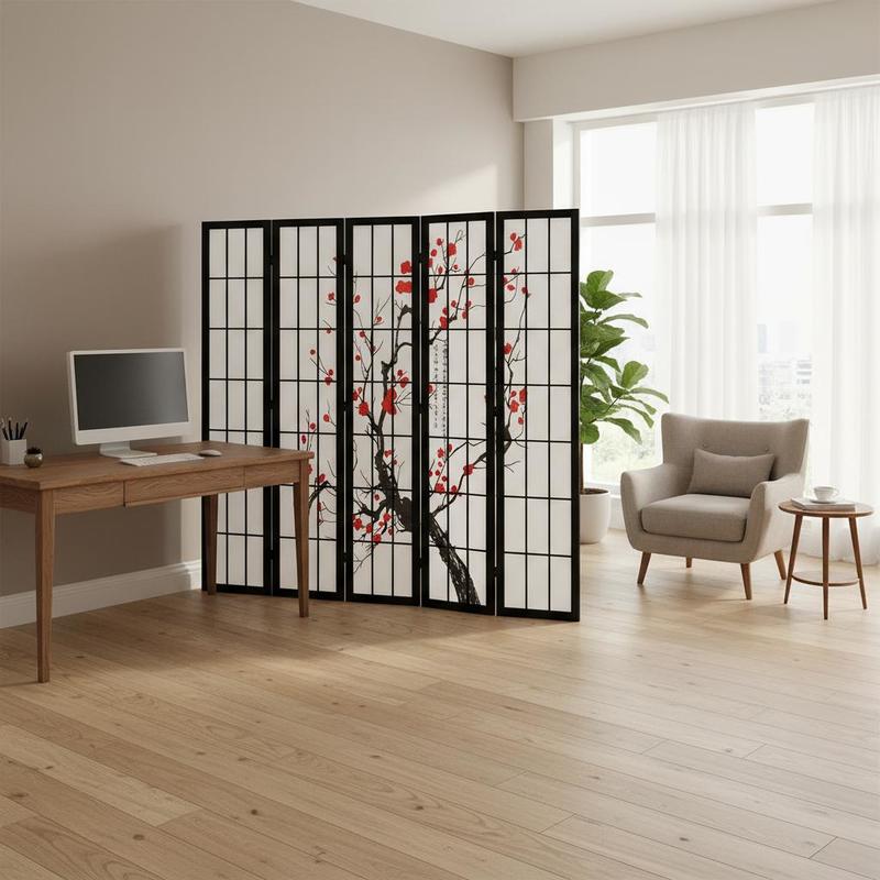 Японская ширма-шоджи из 6 пане – обзор и цена Shoji Screen Divider