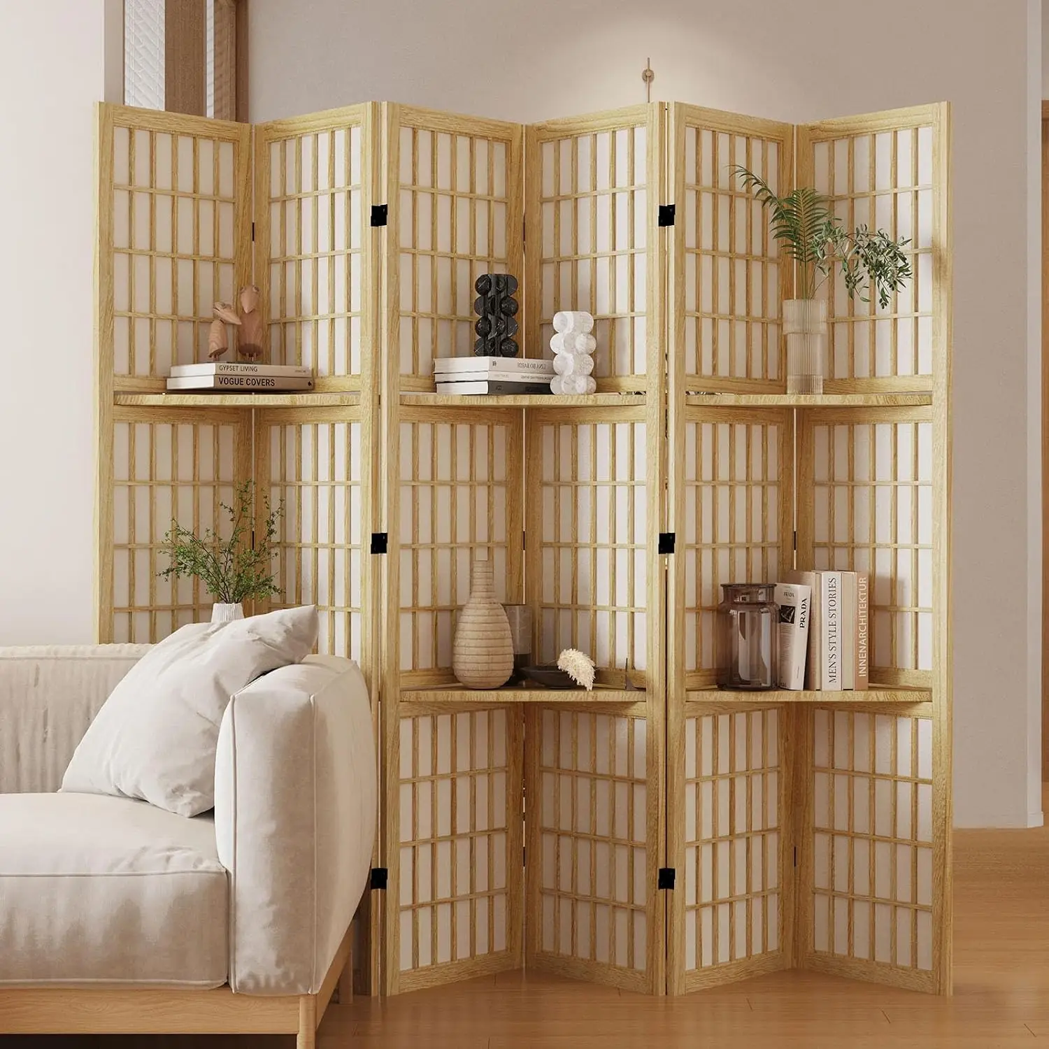 Перегородка для комнаты с полк – обзор и цена Shoji Screen Divider
